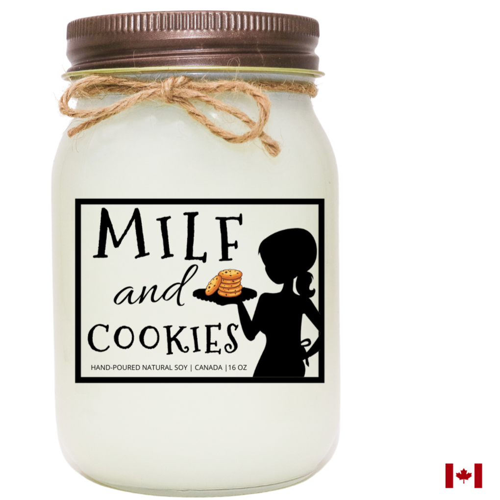 KINDMOOSE CANDLE CO 16 oz Candle Apple Pie / Distressed Bronze MILF and Cookies Upgraded to MILF, Soy Candle- Funny gift for wife, birthday gift for wife, gift for new mother, gift for her, Anniversary gift, gift for wife