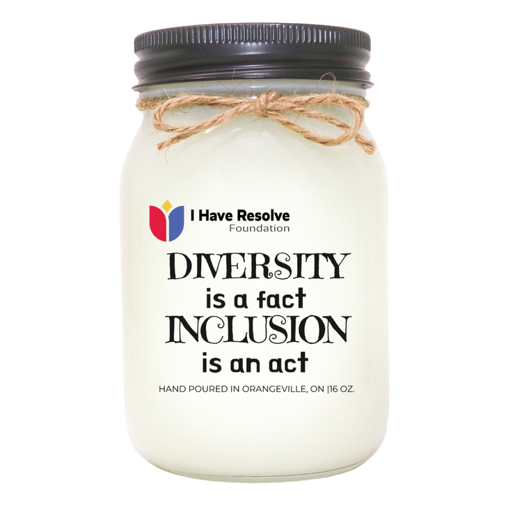 KINDMOOSE CANDLE CO 16 oz Candle Apple Pie / Diversity is a Fact inclusion is an act I Have RESOLVE Foundation