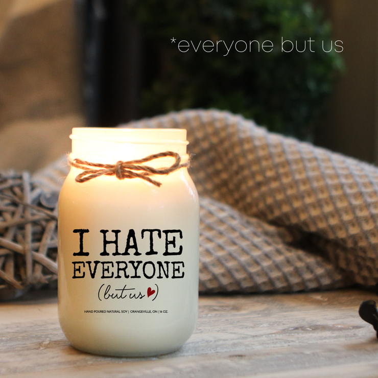 KINDMOOSE CANDLE CO 16 oz Candle Apple Pie / Everyone (But Us) I Hate Everyone But You