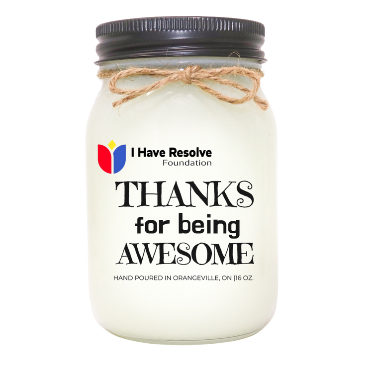 KINDMOOSE CANDLE CO 16 oz Candle Apple Pie / Thanks for being awesome I Have RESOLVE Foundation
