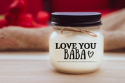 KINDMOOSE CANDLE CO 16 oz Candle Baba / Apple Pie / Distressed Bronze Love You Grandma |Nonna| Nanny| Gramm | Oma etc. Mother's Day Candles for Your Grandmother, Customized.