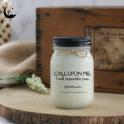 KINDMOOSE CANDLE CO 16 oz Candle Call Upon Me And I Will Respond  - Quran:40:60 Muslim Islamic Candles - Verily in the Remembrance of Allah Do Hearts Find Rest.