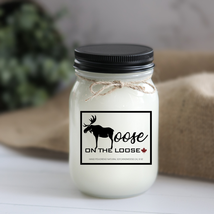 KINDMOOSE CANDLE CO 16 oz Candle Caramel Coffee / 16 oz / Black Moose on the Loose