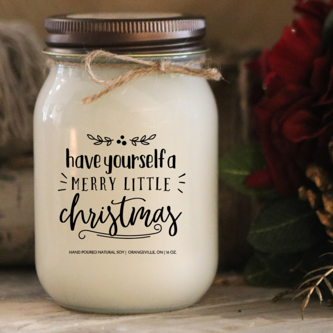 KINDMOOSE CANDLE CO 16 oz Candle Cranberry Spice / Distressed Bronze Have Yourself a Merry Little Christmas Baby It's Cold Outside -Soy Candles Orangeville, Ontario