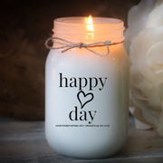 KINDMOOSE CANDLE CO 16 oz Candle Happy Day Hugs & Kisses Valentine Wishes - Soy Candles