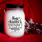 KINDMOOSE CANDLE CO 16 oz Candle Hugs & Kisses Valentines Wishes Hugs & Kisses Valentine Wishes - Soy Candles