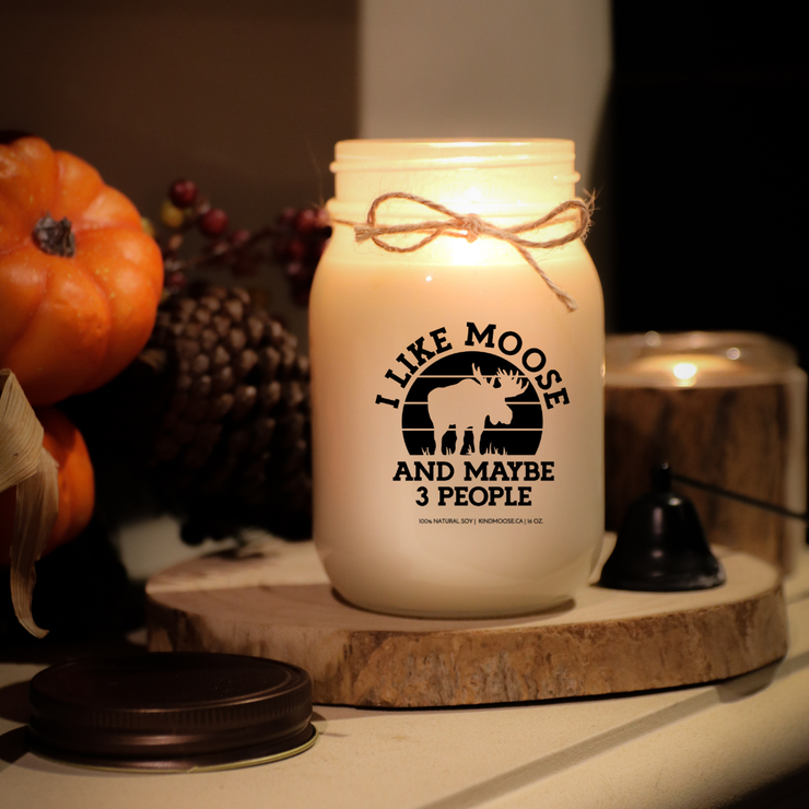 KINDMOOSE CANDLE CO 16 oz Candle I Like Moose and Maybe 3 People I Like Moose and Maybe 3 People - KINDMOOSE CANDLE Co.