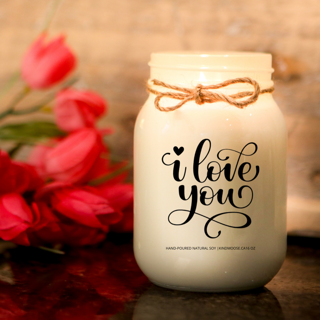 KINDMOOSE CANDLE CO 16 oz Candle I LOVE YOU V - is for Vodka, Funny Valentines Candles