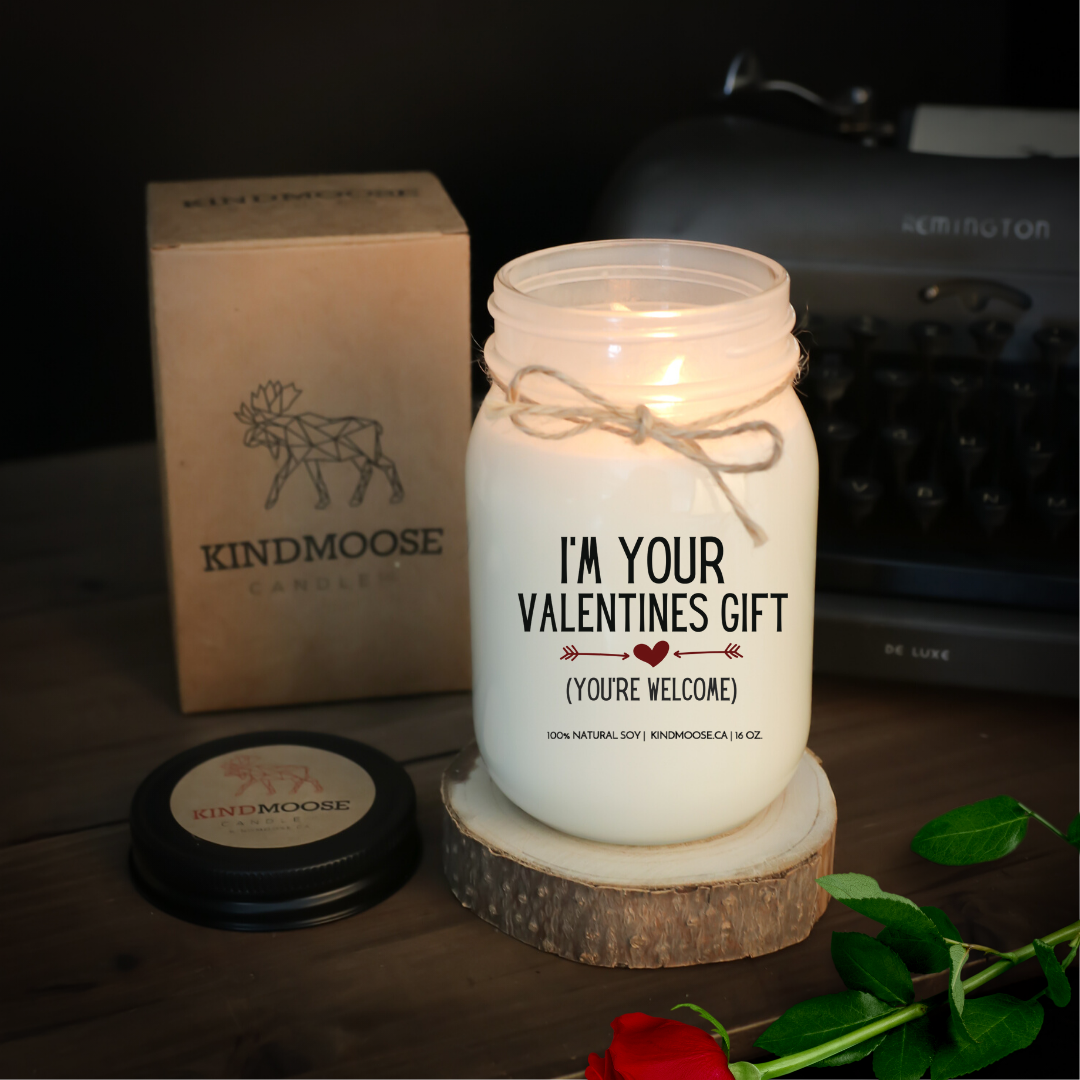 KINDMOOSE CANDLE CO 16 oz Candle I'm Your Valentines Gift - You are Welcome Baby It's Cold Outside -Soy Candles Orangeville, Ontario