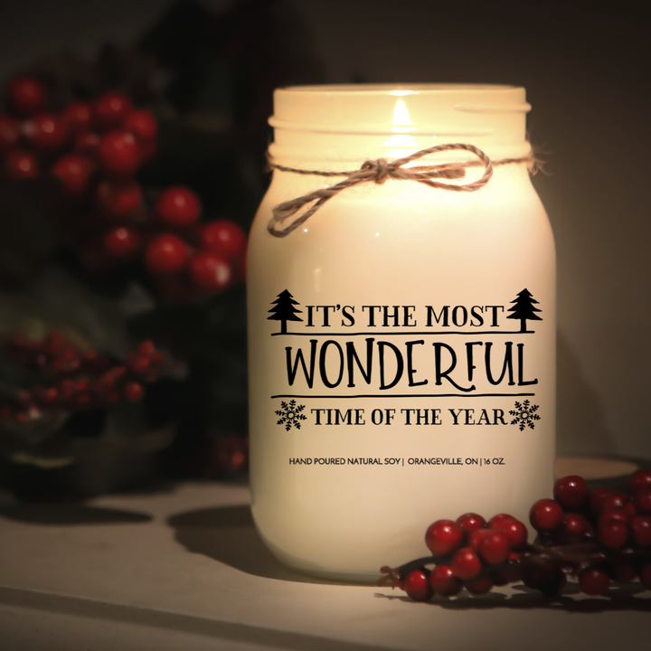 KINDMOOSE CANDLE CO 16 oz Candle It's the Most Wonderful Time of the Year Christmas Candles - KINDMOOSE Candle Co.