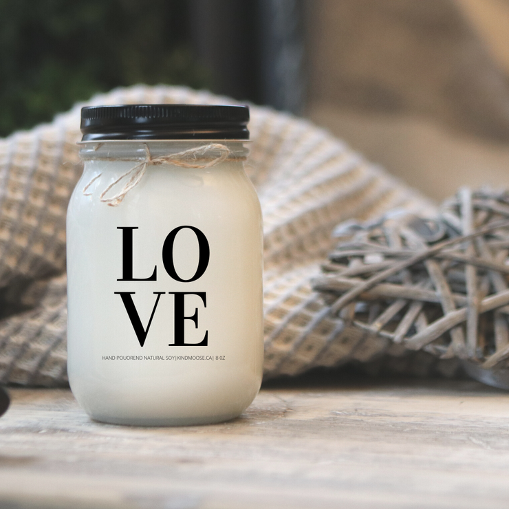 KINDMOOSE CANDLE CO 16 oz Candle LOVE LOVE - Soy Candle