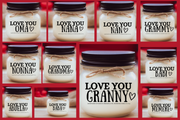 KINDMOOSE CANDLE CO 16 oz Candle Love You Grandma |Nonna| Nanny| Gramm | Oma etc. Mother's Day Candles for Your Grandmother, Customized.