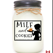 KINDMOOSE CANDLE CO 16 oz Candle MILF and Cookies Upgraded to MILF, Soy Candle- Funny gift for wife, birthday gift for wife, gift for new mother, gift for her, Anniversary gift, gift for wife
