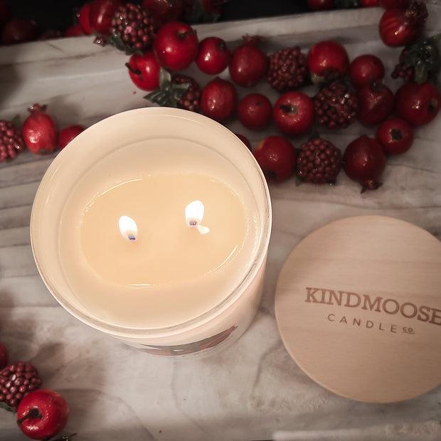 KINDMOOSE CANDLE CO 16 oz Candle Mistletoe CHRISTMAS TRUCK - Double Wick Christmas Tree Truck, Soy Candles 100% Natural Soy Candles