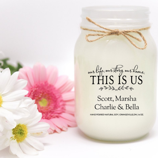 KINDMOOSE CANDLE CO 16 oz Candle Our Life, Our Story, Our Home. THIS IS US  (Customized)