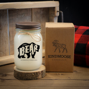 KINDMOOSE CANDLE CO 16 oz Candle Papa Bear Soy Candles For Dad