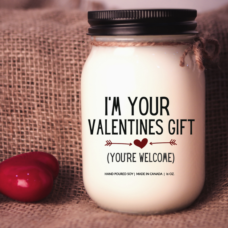 KINDMOOSE CANDLE CO 16 oz Candle Peppermint / Black I'm Your Valentines Gift - You are Welcome Baby It's Cold Outside -Soy Candles Orangeville, Ontario