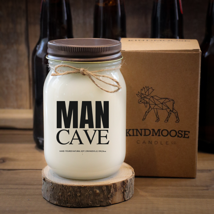 KINDMOOSE CANDLE CO 16 oz Candle Roasted Espresso / Distressed Bronze Man Cave Best Dad Ever - Soy Candles, Hand poured in Orangeville, Ontario