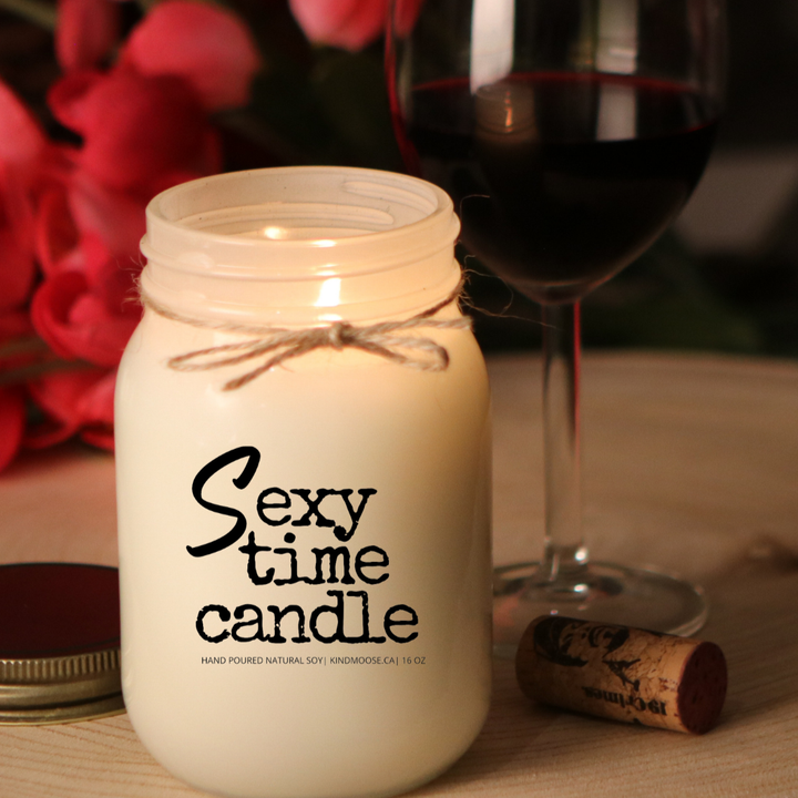 KINDMOOSE CANDLE CO 16 oz Candle Sexy Time Candle V - is for Vodka, Funny Valentines Candles