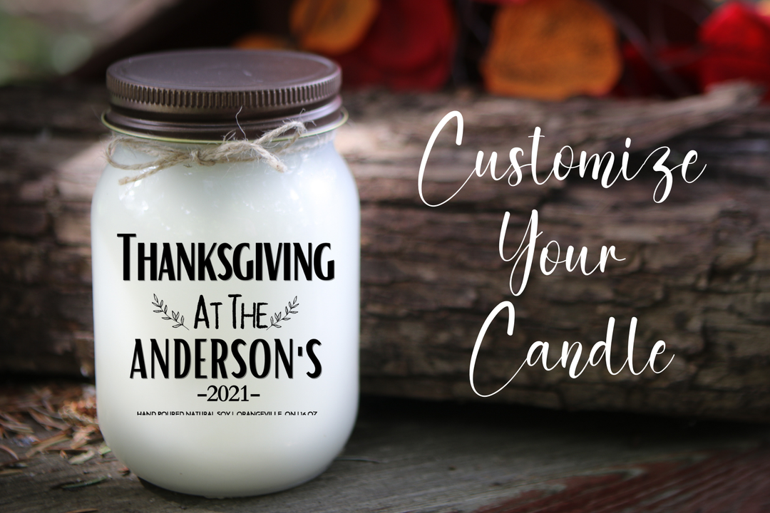 KINDMOOSE CANDLE CO 16 oz Candle Thanksgiving at the ....  Customize Your Candle Fall Candles - The KINDMOOSE Candle Co. 100% Natural Soy