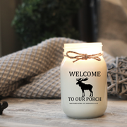 KINDMOOSE CANDLE CO 16 oz Candle Welcome to our Porch "Oh Shit" Company is Coming - Soy Candles