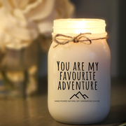 KINDMOOSE CANDLE CO 16 oz Candle You Are My Favourite Adventure Gifts for Friends, You're my favourite Adventure -Soy Candles Orangeville, Ontario