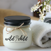 KINDMOOSE CANDLE CO 8 oz Candle Apple Harvest / Black Wild Child Believe -  Soy Candles Hand poured in Orangeville, Ontario Canada