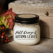 KINDMOOSE CANDLE CO 8 oz Candle Apple Pie / Black Fall Breeze & Autumn Leaves  Soy Candles Hand poured in Orangeville, Ontario Canada