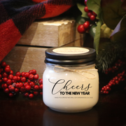 KINDMOOSE CANDLE CO 8 oz Candle Cheers to the New Year I'm Sorry, Soy Candles Hand poured in Orangeville, Ontario Canada