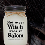 KINDMOOSE CANDLE CO 8 oz Candle Cranberry Spice / Black / 16 oz Not Every Witch Lives in Salem Not Every Witch Lives in Salem, Soy Candles Made in Orangeville Ontario