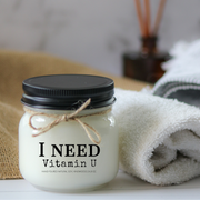 KINDMOOSE CANDLE CO 8 oz Candle Cranberry Spice / Black I Need Vitamin U I Need Vitamin U - Soy candles, hand-poured in Orangeville, Ontario
