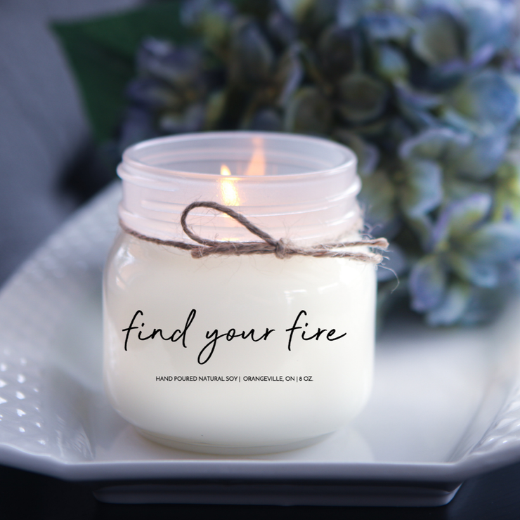 KINDMOOSE CANDLE CO 8 oz Candle Find Your Fire I'm Sorry, Soy Candles Hand poured in Orangeville, Ontario Canada
