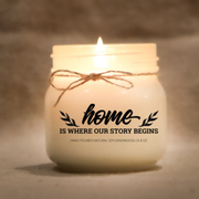KINDMOOSE CANDLE CO 8 oz Candle HOME is Where Our Story Begins Believe In the Magic of Christmas, Hand poured Soy Candles Orangeville, Ontario