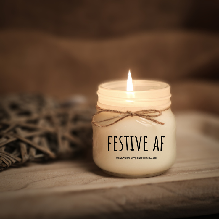 KINDMOOSE CANDLE CO Candles Festive AF Son-of-a-nut cracker - Funny Christmas Candles