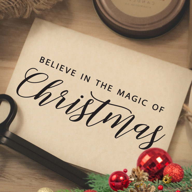 KINDMOOSE CANDLE CO Greeting Cards Believe In The Magic Of Christmas