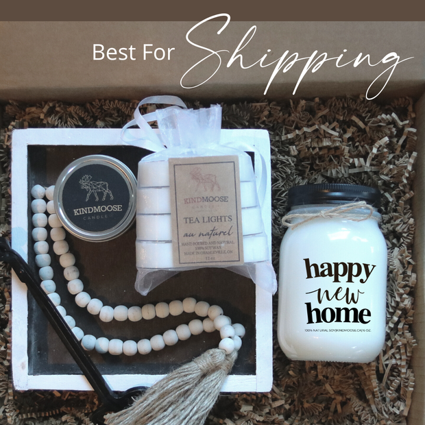 KINDMOOSE CANDLE Co. Inc. Apple Pie / Box ( Best for Shipping) Gift Set For -  New Home
