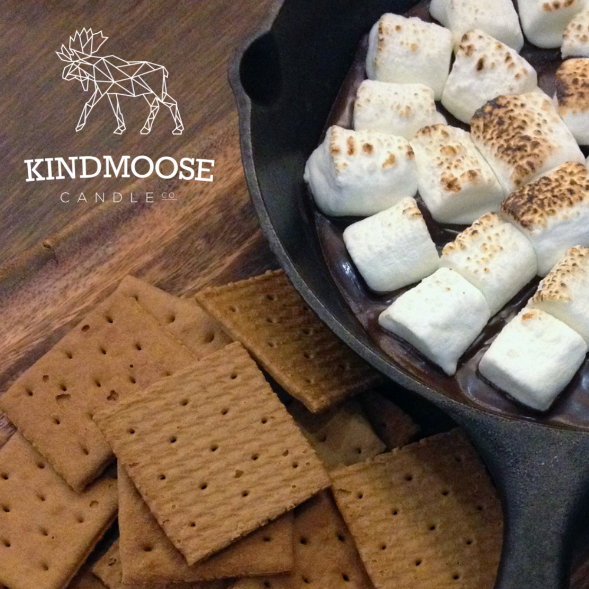 KINDMOOSE CANDLE CO S'MORES All Natural Soy Candles, S'mores