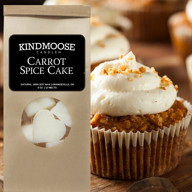 KINDMOOSE CANDLE CO Soy Wax Melts Soy Wax Melts - Carrot Spice Cake Soy Wax Melts.  100% Natural Soy