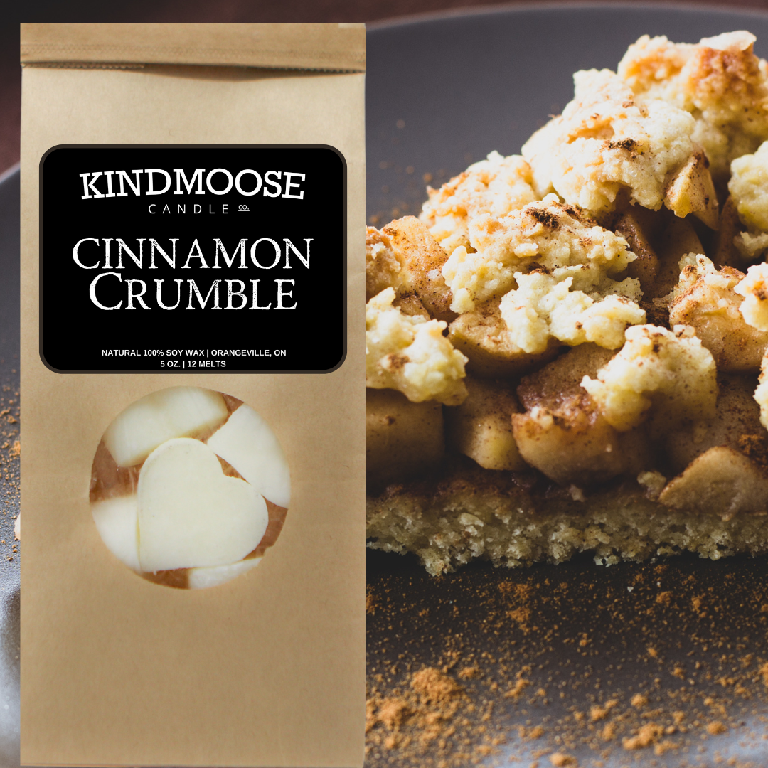 KINDMOOSE CANDLE CO Soy Wax Melts Soy Wax Melts - Cinnamon Crumble Soy Wax Melts.  100% Natural Soy, Cinnamon Crumble