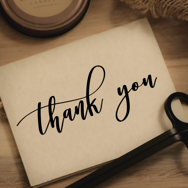 KINDMOOSE CANDLE CO Thank You - Greeting Card