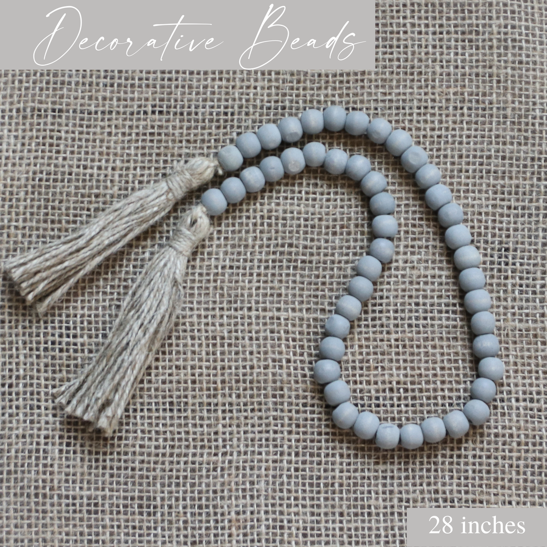 KINDMOOSE CANDLE CO Wick Trimmers Decorative Beads  - Gray - Double Tassel - Small Beads