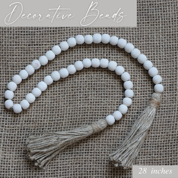 KINDMOOSE CANDLE CO Wick Trimmers Decorative Beads -Natural Double Tassel - Small Beads